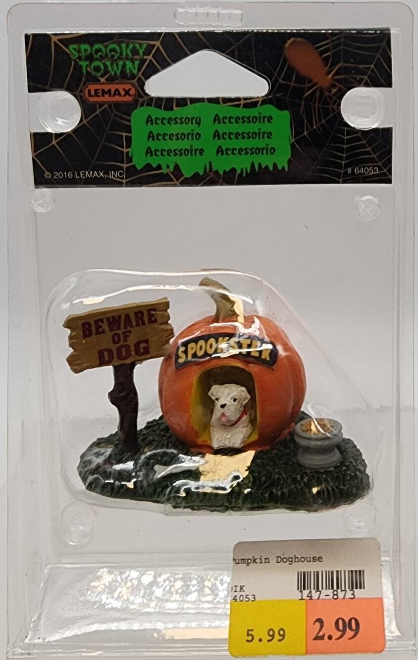 Lemax Spooky Town 2016 Accessory - Pumpkin Doghouse #64053